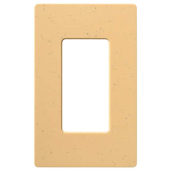 Lutron Claro 1 Gang Wall Plate for Decorator/Rocker Switches, Satin, Goldstone (SC-1-GS) (1-Pack)