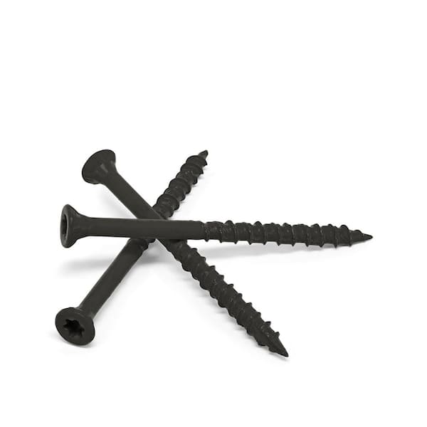 #9 x 3 in. Black Exterior Self-Starting Torx Drive Flat-Head Deck Screw (5 lbs. / 365-Piece)