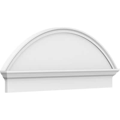 2-3/4 in. x 80 in. x 26-7/8 in. Segment Arch Smooth Architectural Grade PVC Combination Pediment Moulding