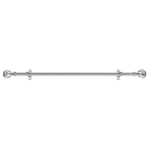 Achim Royale 48 in. L to 86 in. L Decorative Ritz Single Rod and Finial in Electro Plated