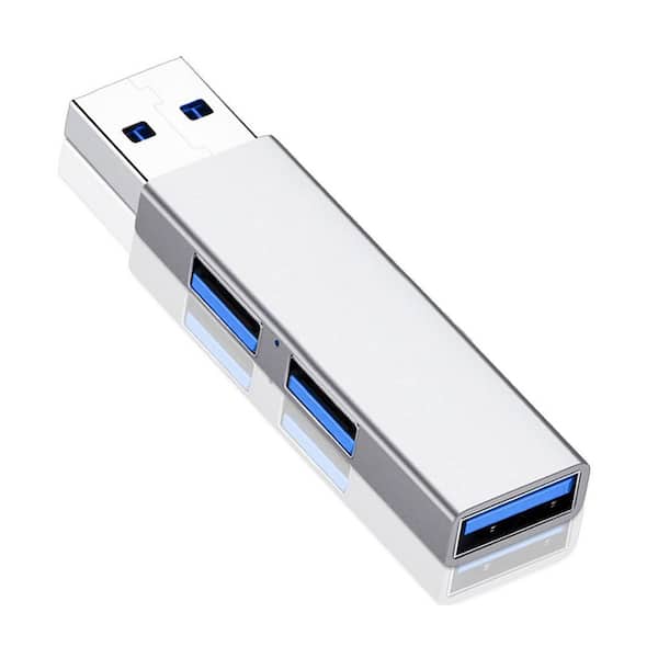 Lukyamzn USB 3.0-Hub Aluminium 3-Port Splitter Expander for Laptop Xbox Flash Drive HDD Printer Camera Keyboard Mouse