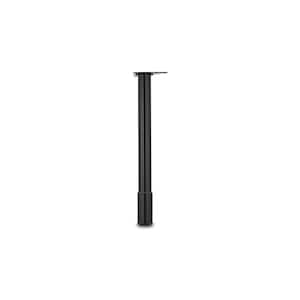 25 5/8 in. (650 mm) Black Steel Adjustable Round Table Leg