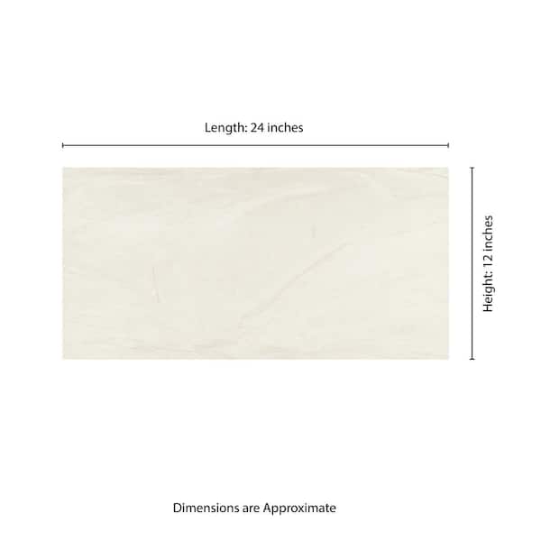 MSI Alexandra White 12 in. x 24 in. Matte Porcelain Marble Look