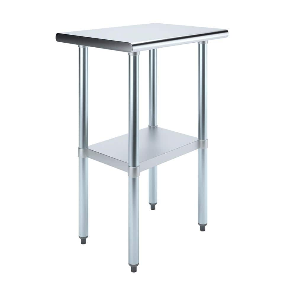 AMGOOD 18 in. x 24 in. Stainless Steel Kitchen Utility Table with ...