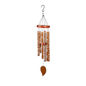 30 in. Copper Etched Hand Tuned Metal Wind Chime, Scale of A