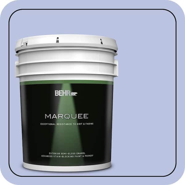 BEHR MARQUEE 5 gal. #600A-3 California Lilac Semi-Gloss Enamel Exterior Paint & Primer
