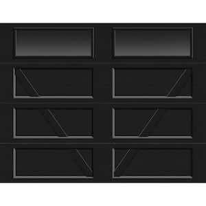 Clopay Bridgeport Steel Design V 9 ft. X 7 ft. Non-Insulated Black