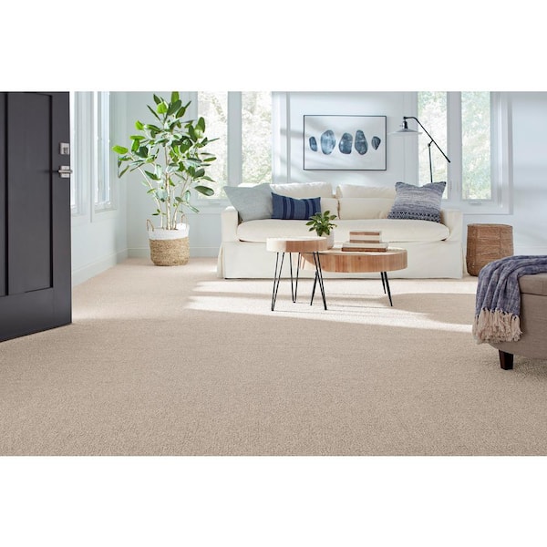 Northern Hills I Sunny Cloud Beige 39 oz. Triexta Texture Installed Carpet