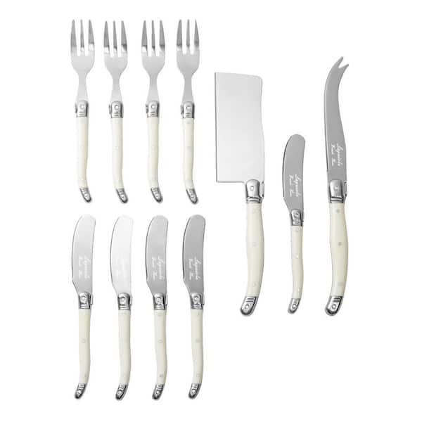 French Home Laguiole Ultimate 11-Piece Charcuterie Set with Faux Ivory Handles