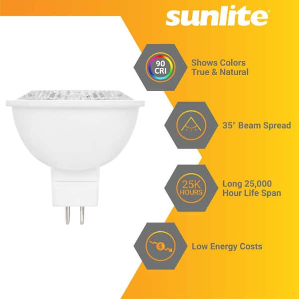 Sunlite 50-Watt Equivalent MR16 Energy Star and Dimmable GU5.3