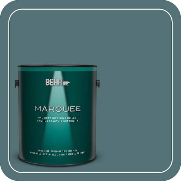 BEHR MARQUEE 1 gal. Home Decorators Collection #HDC-CL-22 Sophisticated Teal Semi-Gloss Enamel Interior Paint & Primer