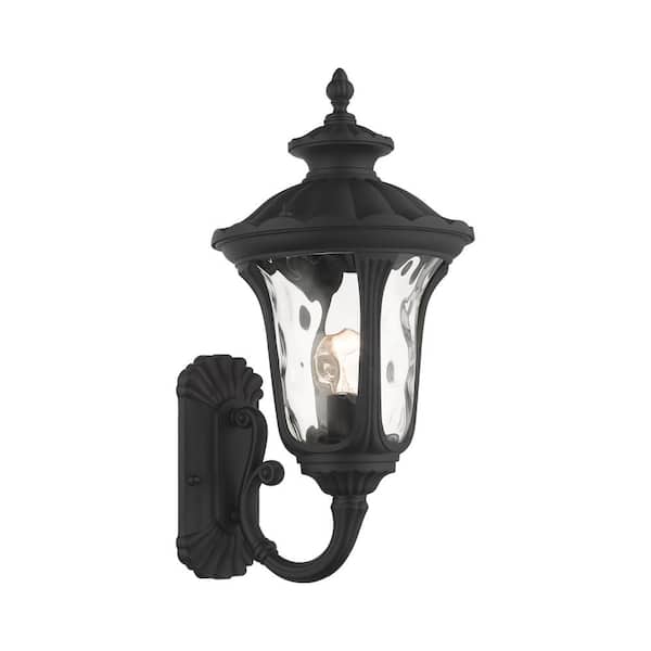 Livex Lighting Oxford 1 Light Textured Black Outdoor Wall Sconce