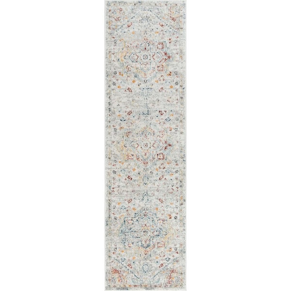 Tayse Rugs Wakefield Oriental Cream 2 ft. x 12 ft. Indoor Runner Rug