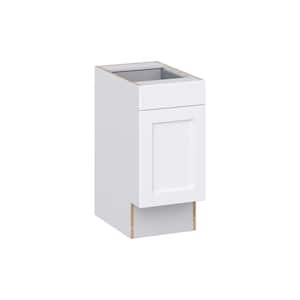 Mancos Bright White Shaker Assembled Accessible ADA Base Cabinet with 1 Drawer (15 in. W x 32.5 in. H x 23.75 in. D)