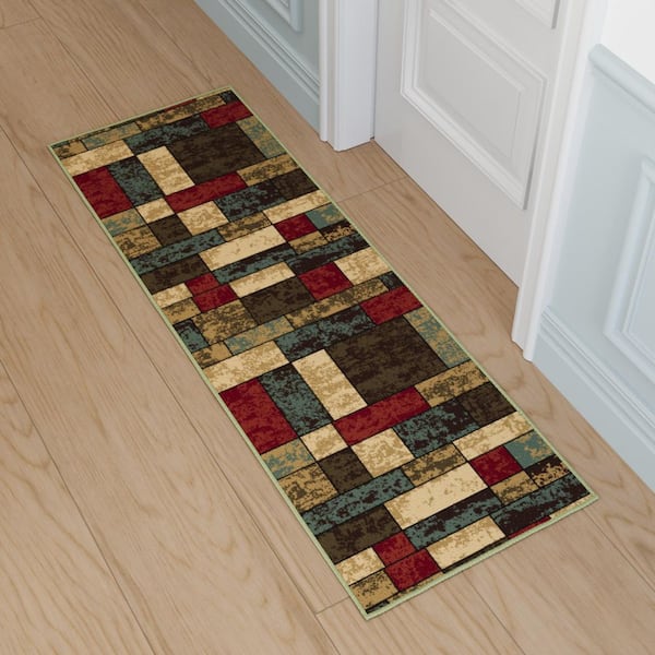 Ottomanson Ottohome Collection Non-Slip Rubberback Boxes Design 2