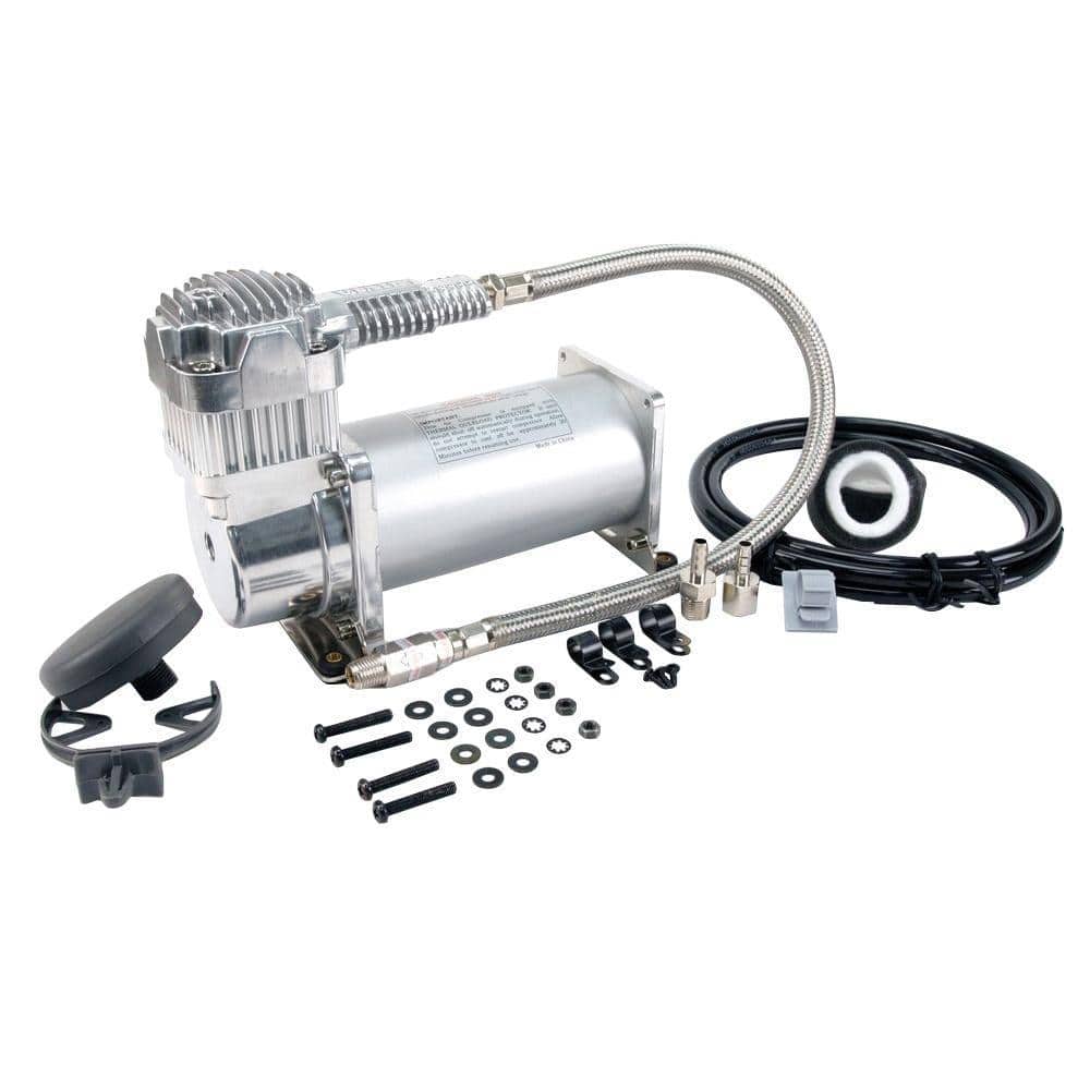 VIAIR 400c 12-Volt Silver Air Compressor Kit Silver Compressor Kit 33% Duty, CE, Sealed IP67