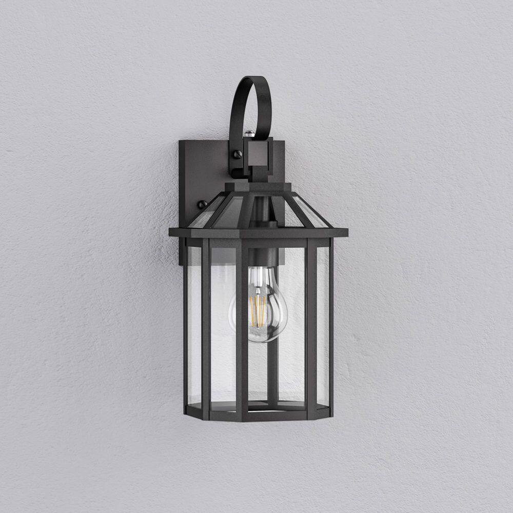 13.5 in. 1-Light Black Modern Dusk To Dawn Hardwired Outdoor Metal Garage Porch Wall Lights Sconce Lighting Fixtures price history on PriceWatchPro