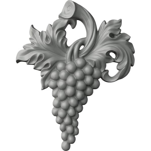 Ekena Millwork 10-5/8 in. x 13-3/8 in. x 1-5/8 in. Large Grape Bunch Center Onlay