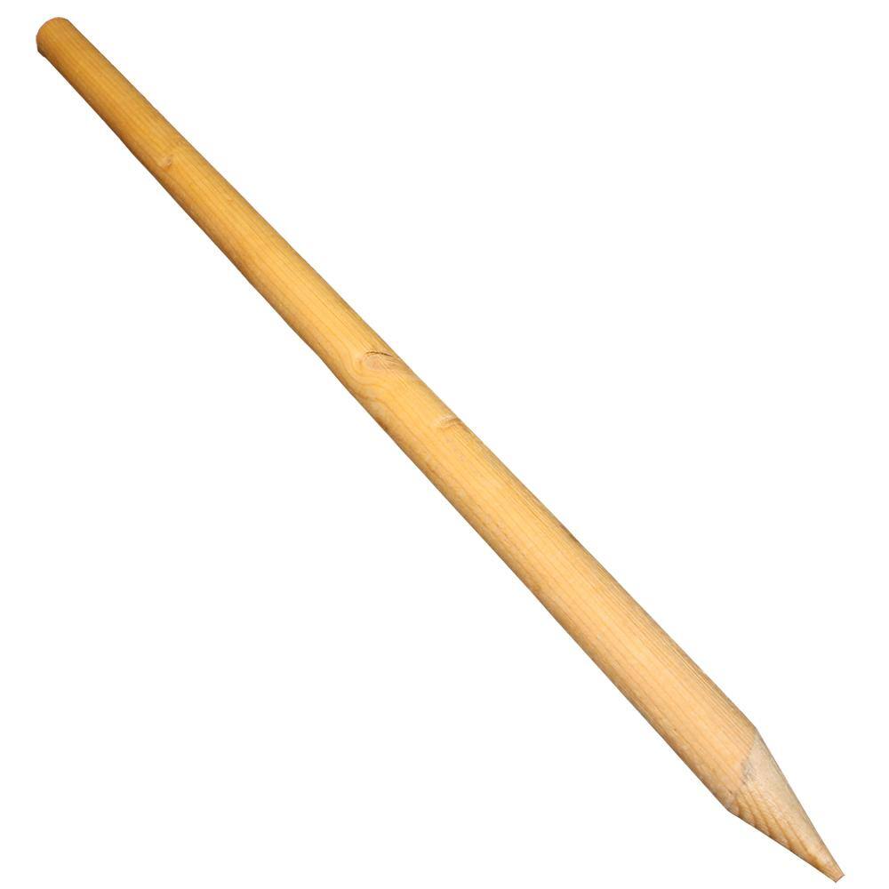 6-Foot Untreated Wooden Round Tree Stakes, 12-Pack