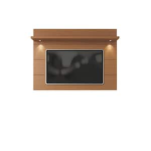 Cabrini 71 in. Maple Cream Wood Entertainment Center Fits TVs Up to 60 in. with Cable Management