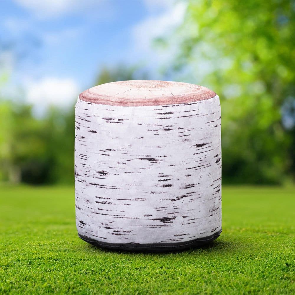 Outdoor / Indoor Wood-Style Pouf Ottoman, Stool for Patio, Office, Classroom or Home Living Space price history on PriceWatchPro