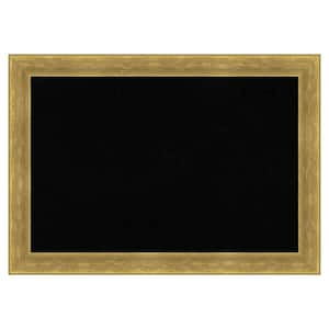 Angled Gold Wood Framed Black Corkboard 27 in. W. x 19 in. Bulletin Board Memo Board