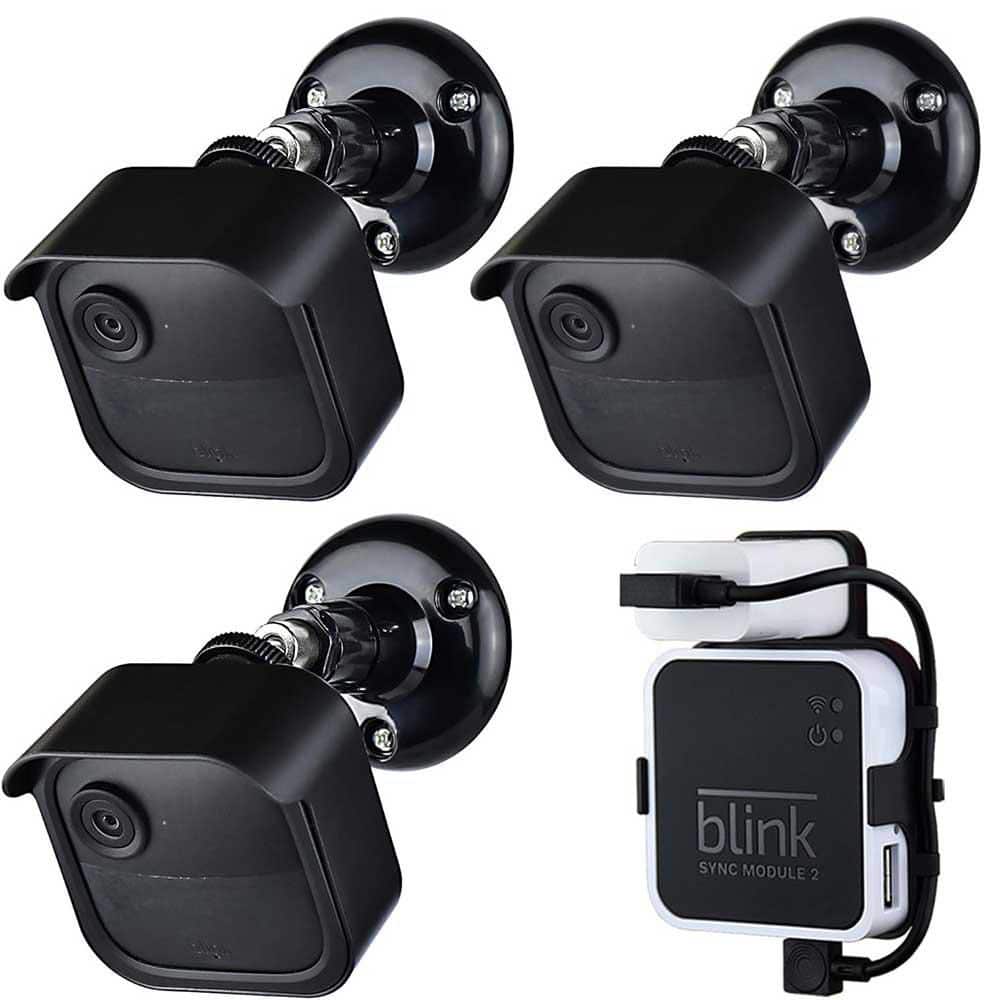 Outdoor Camera Mount Bracket with Weatherproof Housing and 360° Adjustable