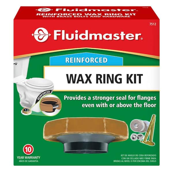 Fluidmaster - Reinforced Wax Toilet Bowl Gasket with Flange and Bolts