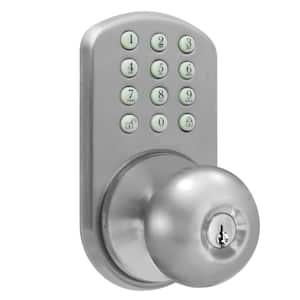 Keyless Satin Nickel Entry Door Knob