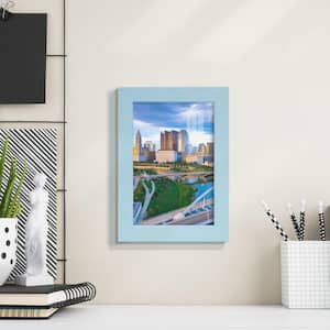 Grooved 5 in. x 7 in. Blue Picture Frame