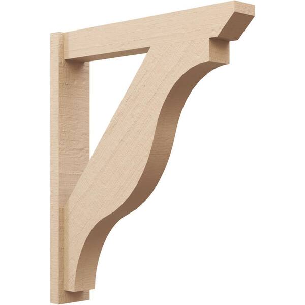 Ekena Millwork 6 in. x 40 in. x 34 in. Funston Slat Rough Cedar Woodgrain Timberthane Polyurethane Outlooker, Primed Tan