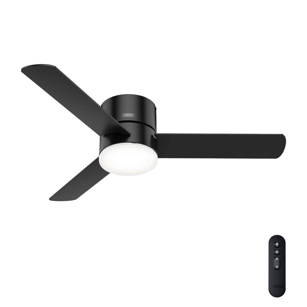 Hunter Minimus 52 in. Integrated LED Indoor Matte Black Ceiling Fan