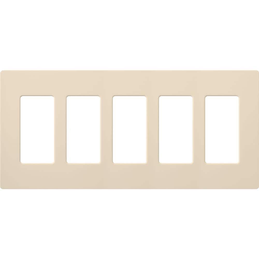 Claro 5 Gang Wall Plate for Decorator/Rocker Switches, Gloss, Light Almond (CW-5-LA) (1-Pack) price history on PriceWatchPro