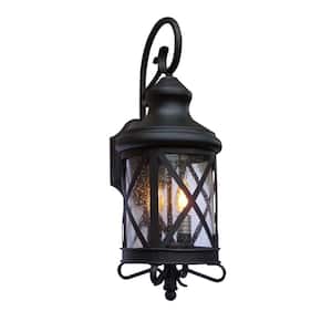 Taysom 2-Light Black Outdoor Wall Mount Barn Light Sconce Lantern