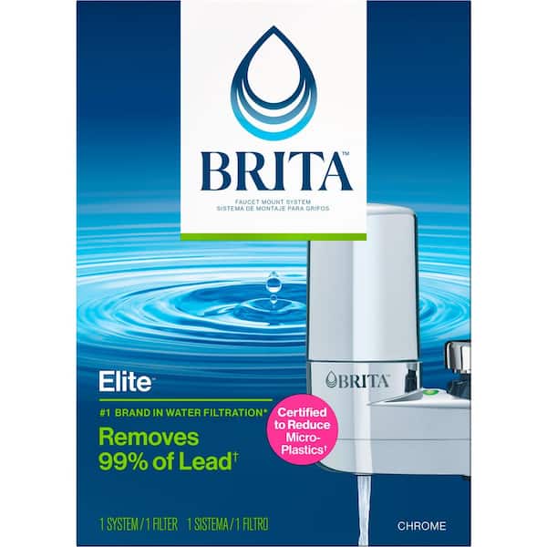 Brita Tap Water Faucet Filtration System, Reduces Lead - Chrome
