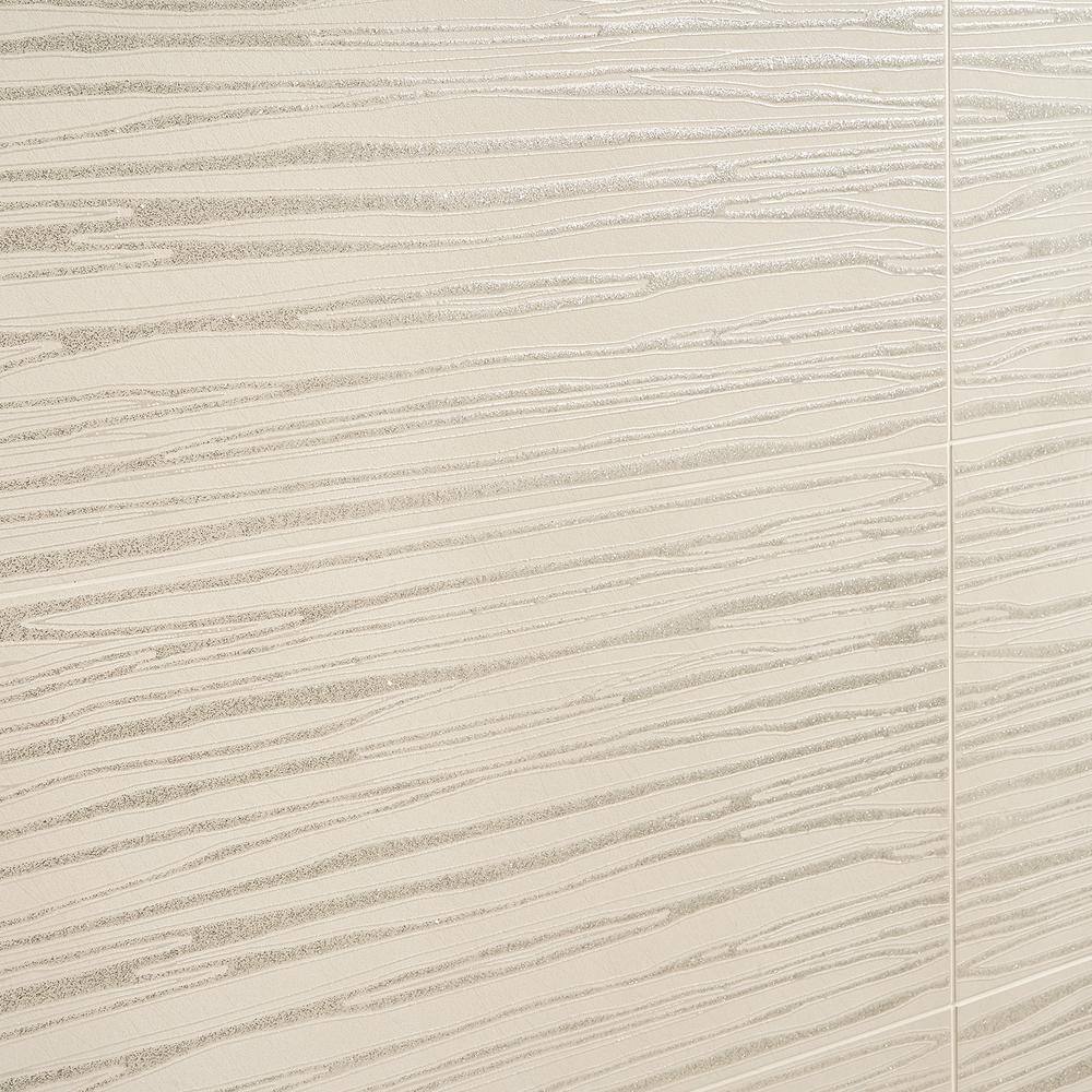 Echo Stream Beige Textured 11" x 40" Ceramic Wall Tile