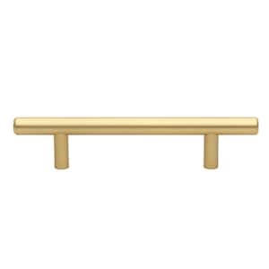 5 in. Center-to-Center Satin Gold Solid Handle Bar Cabinet Drawer Pulls (10-Pack)