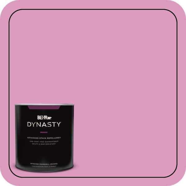 BEHR DYNASTY 1 qt. #690B-4 Pink Begonia Eggshell Enamel Interior Stain-Blocking Paint and Primer