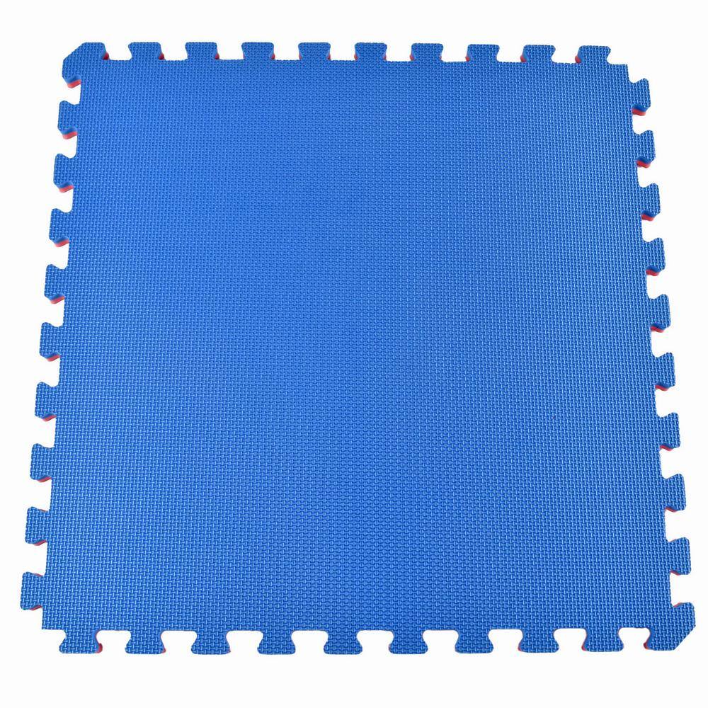 Red and Blue Reversible Interlocking Foam Mat 24x24 Inch