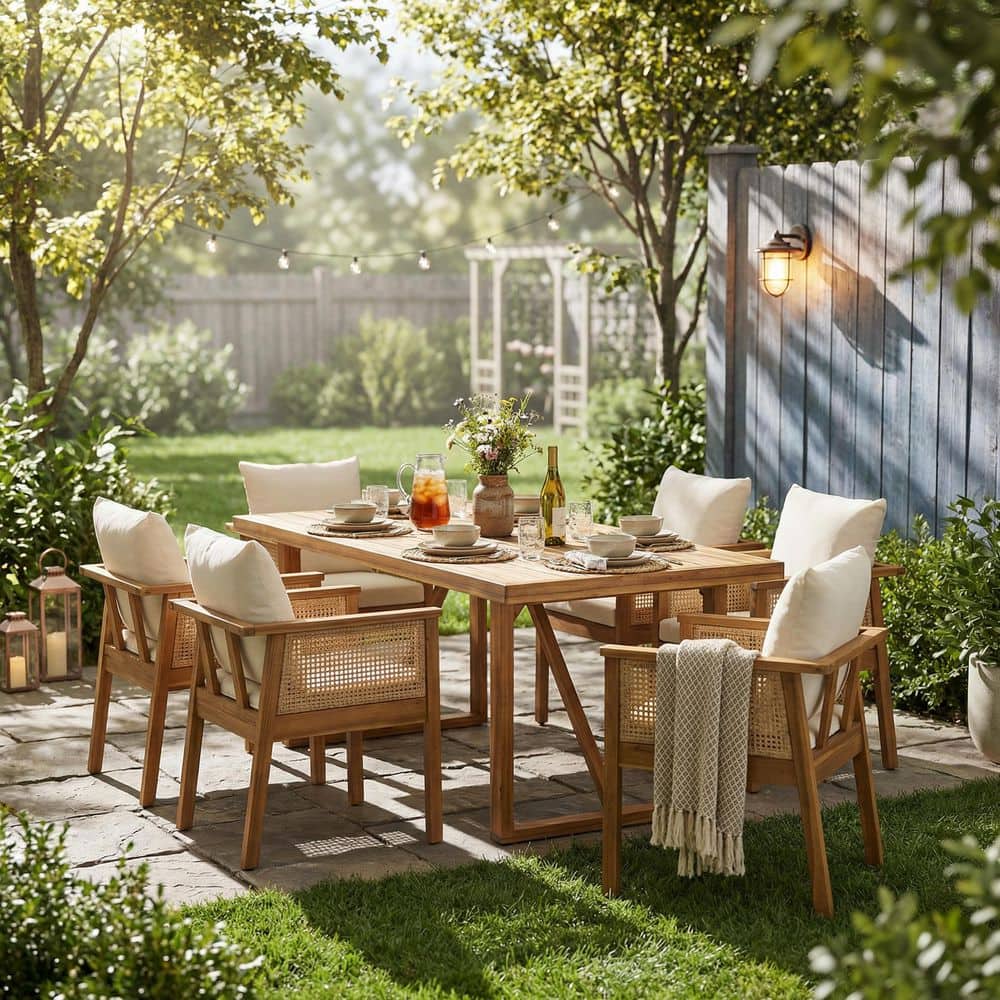 CHRISTOPHER KNIGHT HOME Forestis 7-Piece Teak Finish Acacia Wood