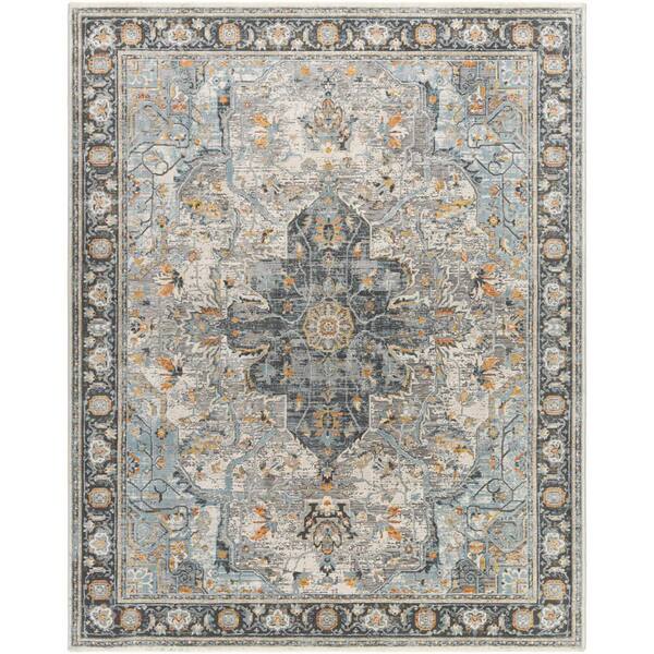 Livabliss Hassler Charcoal 5 ft. x 7 ft. Oriental Indoor Area Rug