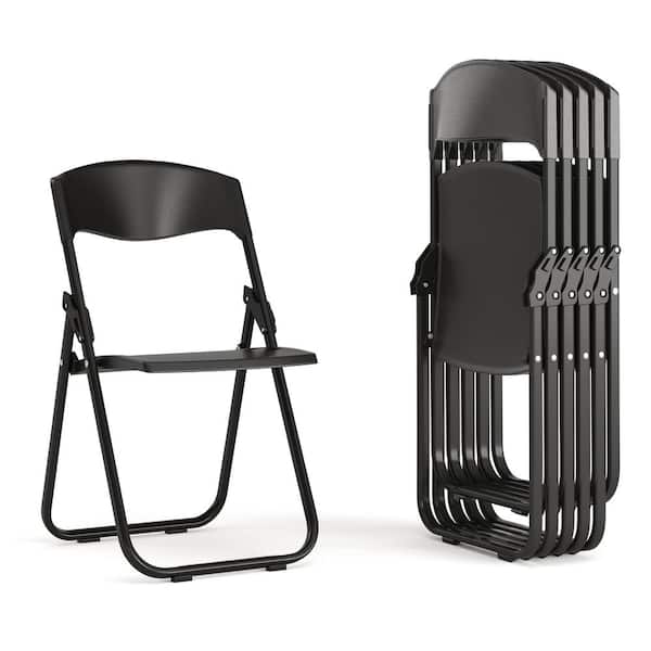 Carnegy Avenue Black Metal Folding Chair (Set of 6)