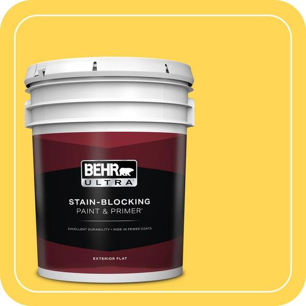 BEHR ULTRA 5 gal. #P300-6 Buzz-In Flat Exterior Paint & Primer
