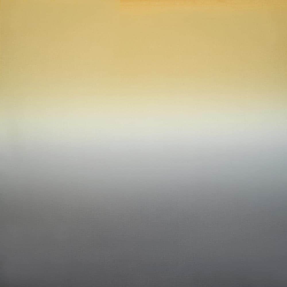 Grey and Yellow Ombre Sheer Grommet Curtain Panel