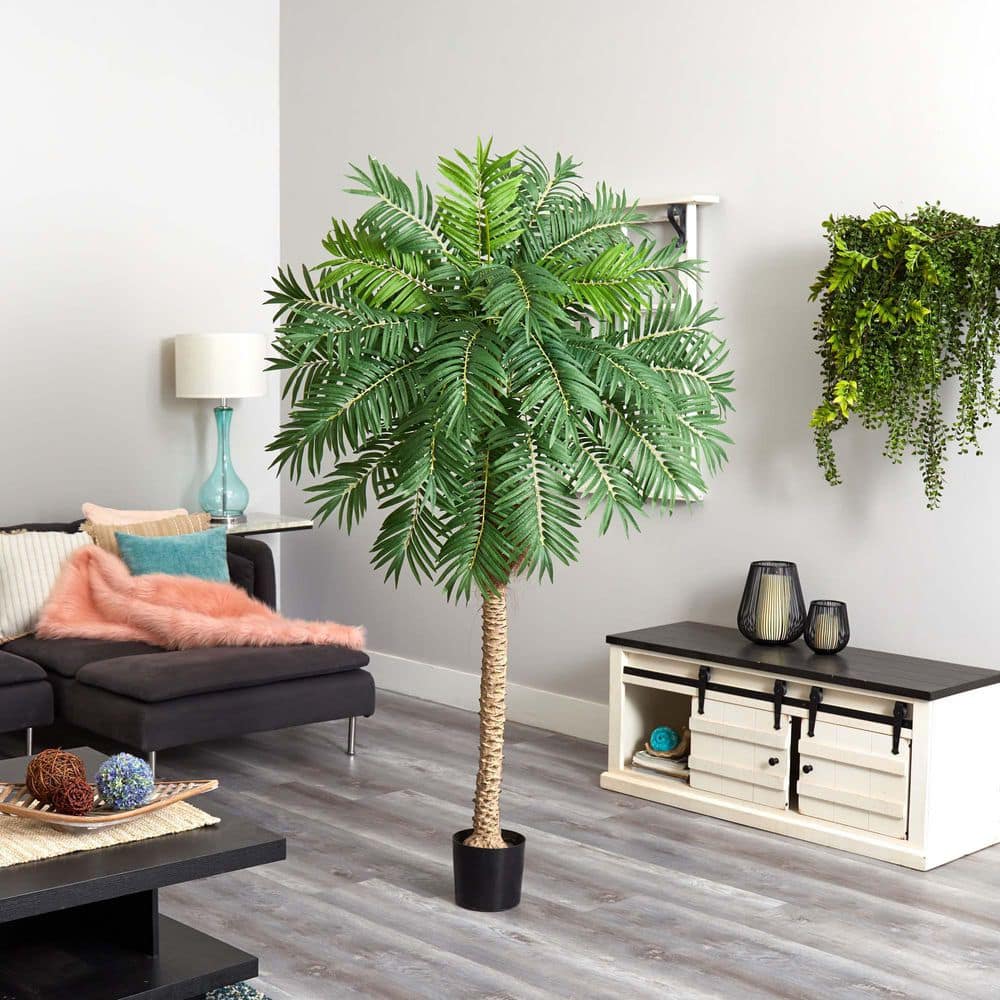 Tropical Majesty Robellini Palm 82" Artificial Floor Plant in Pot