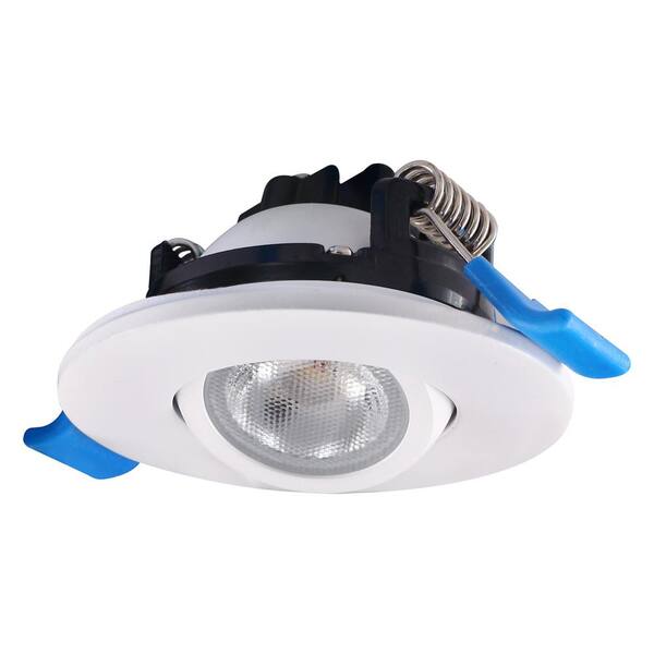 EnviroLite 2 in. 4000K Canless Remodel Directional Gimbal White Integrated LED Recessed Light Kit