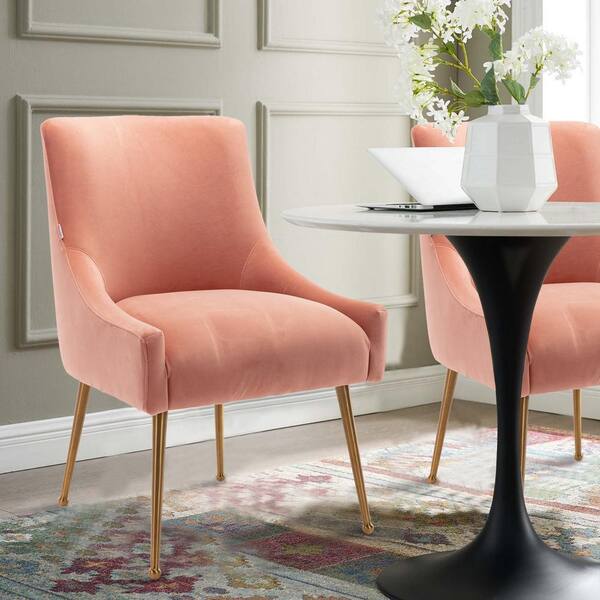 anthropologie pink velvet chair