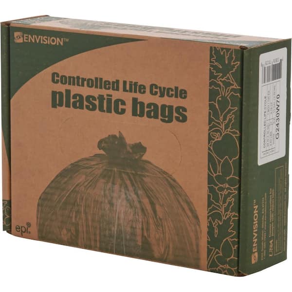 Controlled Life-Cycle Plastic Trash Bags, 13 gal, 0.7 mil, 24 Controlled Life-Cycle Plastic Trash Bags, 13 gal, 0.7 mil, 24