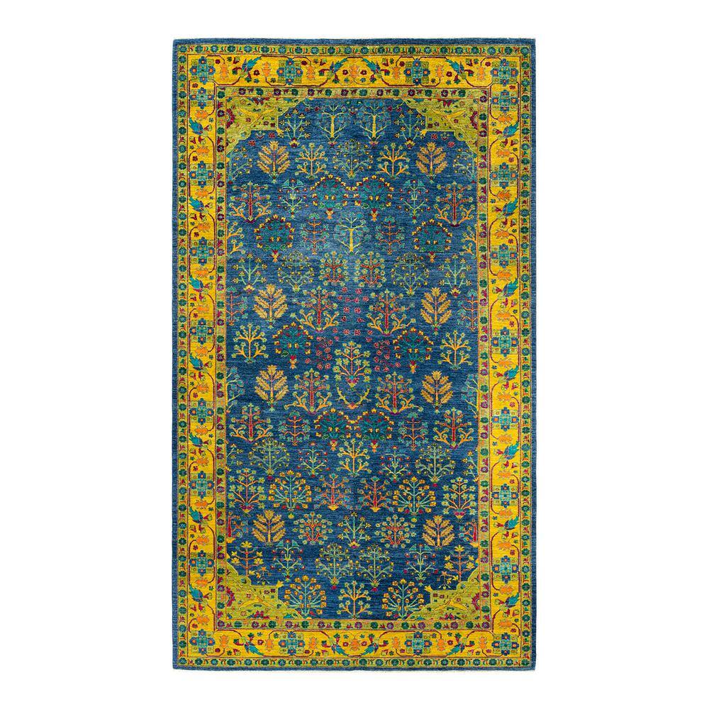 Eclectic Handmade Blue 13 ft. 10 in. x 7 ft. 10 in. Indoor Area Rug price history on PriceWatchPro