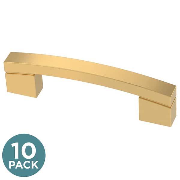 Liberty (10-Pack) Bold Arch Dual Mount 3 or 3-3/4 in. (76/96 mm) Modern Gold Arch Cabinet Handle Drawer Pulls